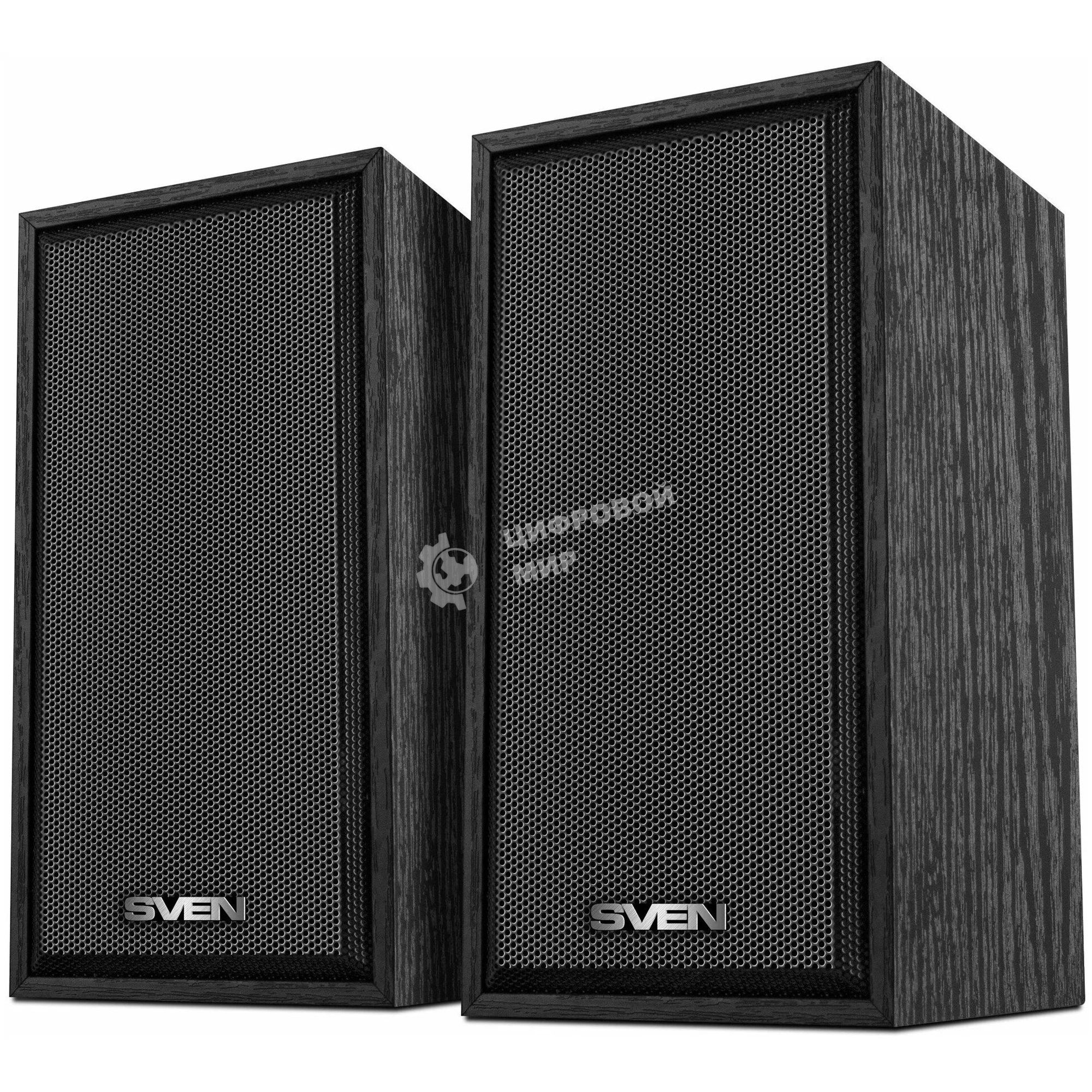 Акустическая система SVEN SPS-509 2.0 (2x3W, USB+БП) дерево, черный