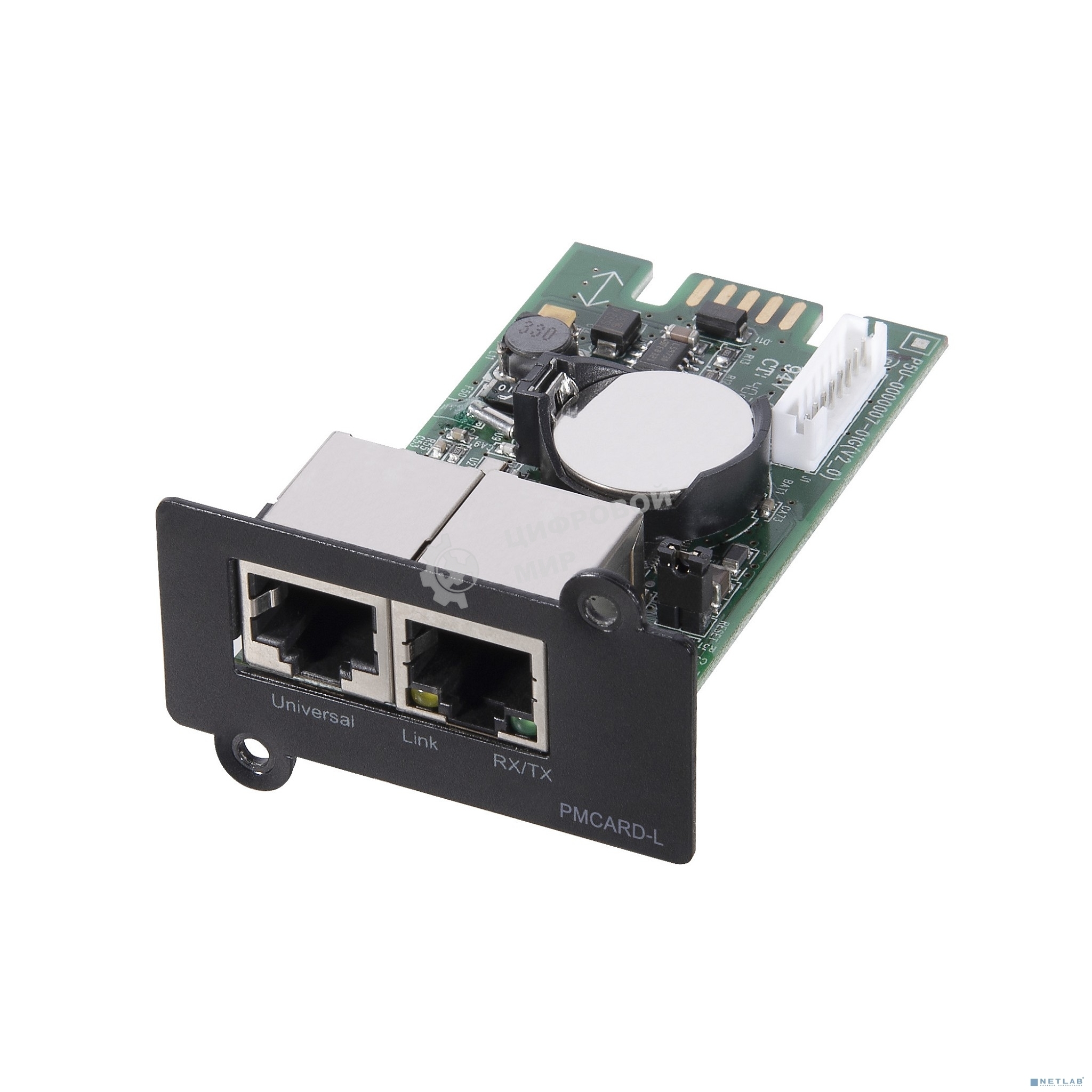 SNMP карта CBR PMC-02E для удаленного управления по сети Ethernet c Английским интерфейсом, 2xRJ45, PowerMaster