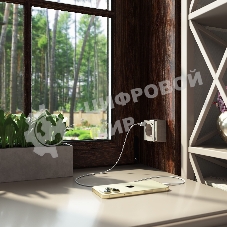 Розетка с заземлением, шторками и USB тип A+C Gallant (шампань рифленый)