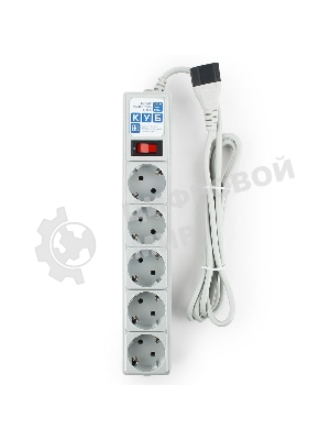 Сетевой фильтр POWER CUBE 1,9 м.* 5 розеток, серый