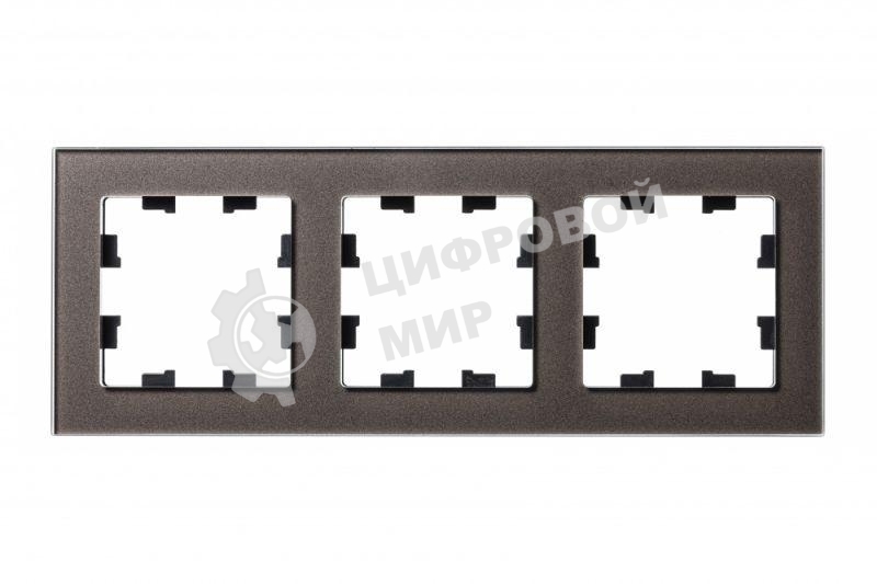 Рамка 3-м AtlasDesign Nature стекло мокко SchE ATN320603