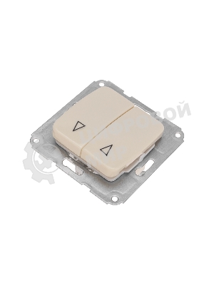 Выключатель для жалюзи Kranz DEA 2кл с/у 10А мех. бежевый