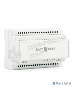 Источник бесперебойного питания SKAT-24-2,0 DIN 24В 2А пластиковый корпус под DIN рейку 35 мм SKAT-24-2,0 DIN power supply 24V 2A plastic case for 35 мм DIN rail