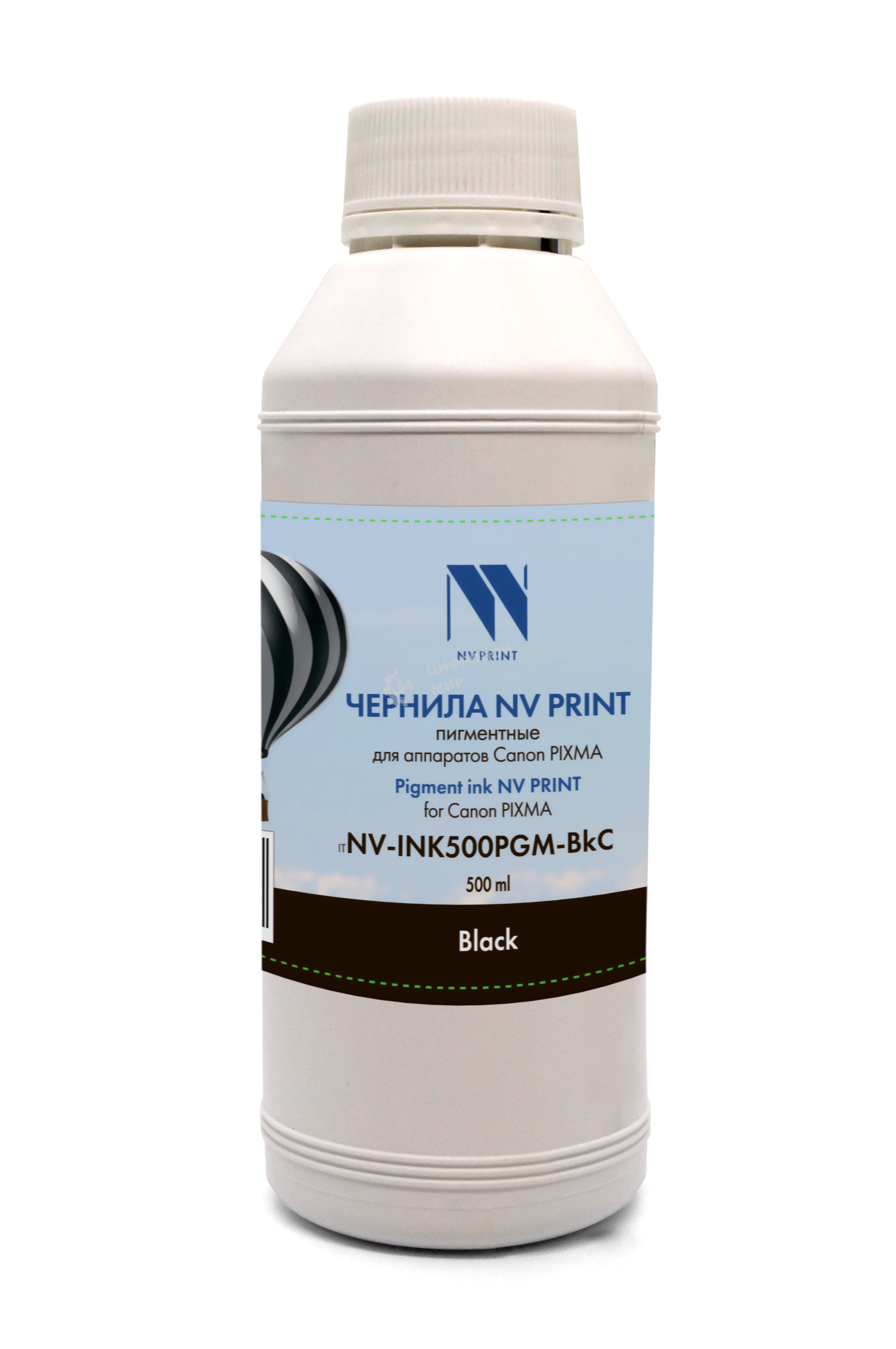 Чернила NVPrint пигментные NV-INK500PGM-BkC для аппаратов Canon PIXMA G5040, G6040, G2040, G7040, G1420, G2420, G3420, G2460, G3460, G3400, G4400, G2400, G1400, G3410, G4410, G2410, G1410, G3411, G1411, G1416; MAXIFY GX6040, GX7040 (500мл) черный