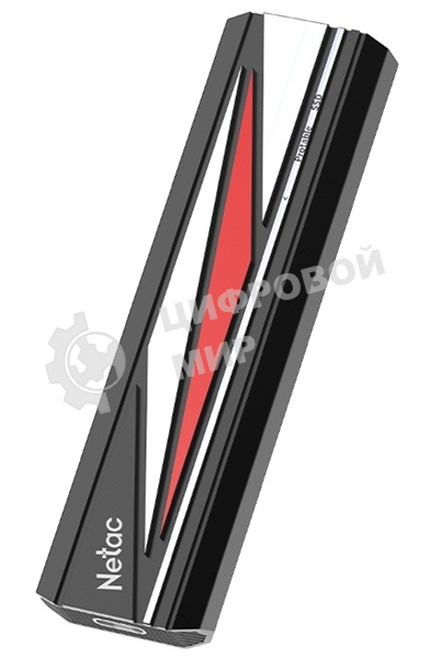 Внешний SSD Netac ZX20L, 1TB, USB 3.2 Gen 2x2 Type-C, R/W 2000/1800, черный