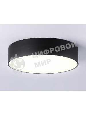 Потолочный светодиодный светильник Ambrella light FV5521 BK черный LED 26W 3000K D220*58 (Без ПДУ)