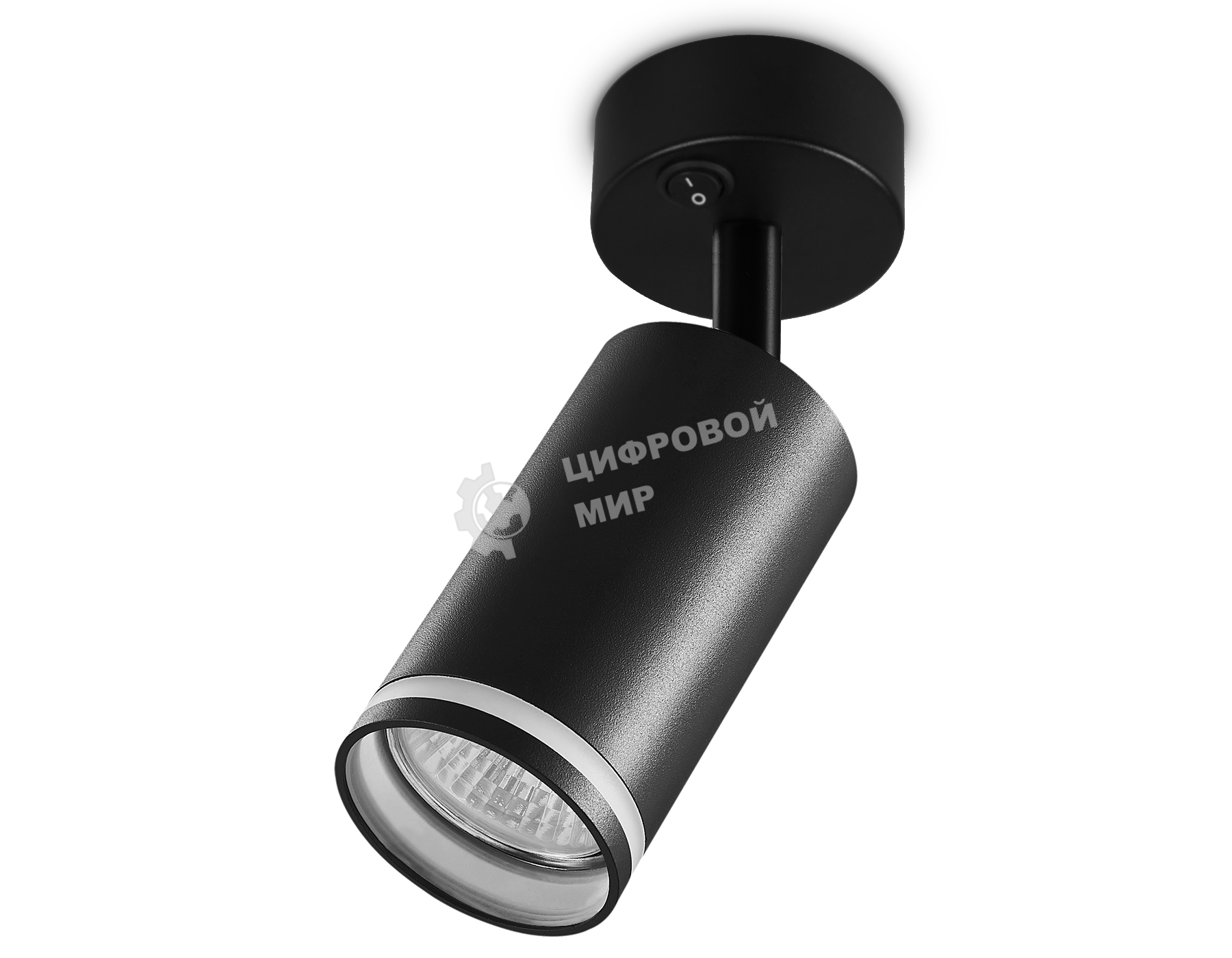 Накладной спот с выключателем Ambrella light TA121 BK черный GU10 max 12W D70*164*D55