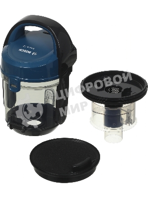 Пылесос Bosch BGS05A220 синий/серый, 700 Вт, уборка сухая, пылесборник контейнер 1.5 л