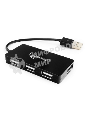 Концентратор USB 2.0 Gembird UHB-U2P4-03, 4 порта, блистер