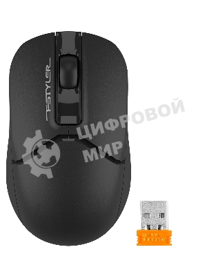 Мышь беспроводная A4Tech Fstyler FG12S черный, 1200 dpi, радиоканал, USB, кнопки - 3