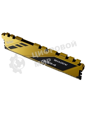 Оперативная память NETAC Shadow, DDR4, 8GB (1x8GB), 3200MHz, CL16, DIMM, с радиаторами, желтый