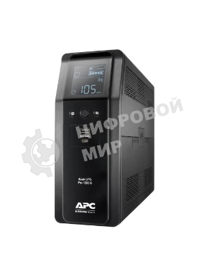 Источик бесперебойного питания APC  Back-UPS Pro BR 1200VA/720W, Sinewave,8xC13 Outlets(2 Surge & 6 batt.), AVR, LCD, Data/DSL protect, USB