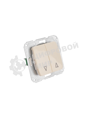 Выключатель для жалюзи Kranz DEA 2кл с/у 10А мех. бежевый