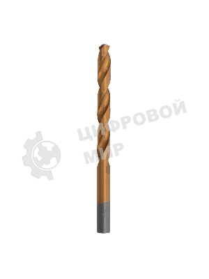 Сверло по металлу Matrix, 9 мм, HSS, нитридтитановое покрытие, цилиндрический хвостовик