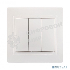 Выключатель 3-кл. СП КВАРТА 10А IP20 белый IEK EVK30-K01-10-DM