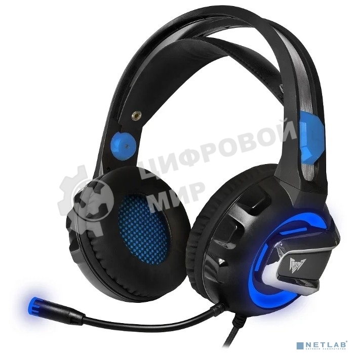 Гарнитура проводная игровая Crown CMGH-3001 черный/синий