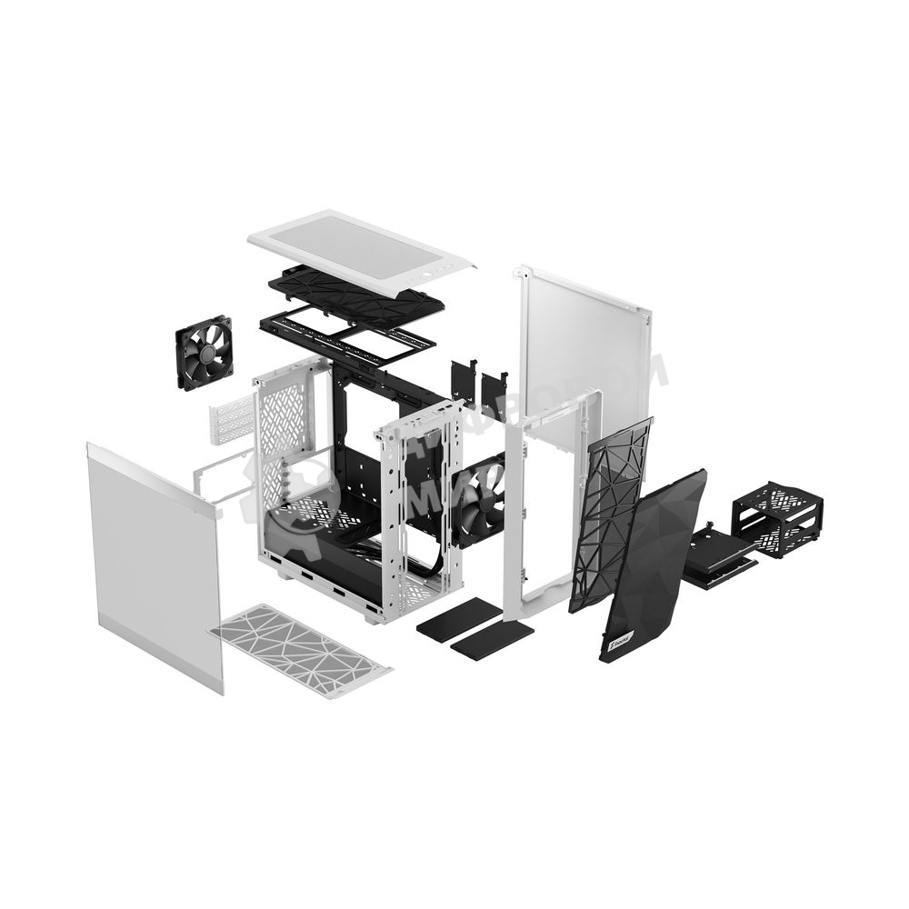 Компьютерный корпус Fractal Design Meshify 2 Mini белый TG Clear Tint/FD-C-MES2M-02