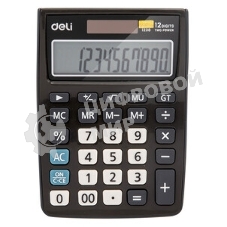 Калькулятор настольный Deli E1238 black черный 12-разр. 1003509