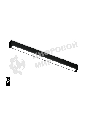 Управляемый светодиодный светильник для шинопровода Magnetic Ambrella light GL1282 BK черный IP20 18W 3000K-6400K 220V 120° 452*25*42 (Без ПДУ)