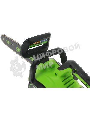 Цепная пила аккумуляторная GreenWorks GD24CS30K4, 24V, 30 см, бесщеточная, c АКБ 4 А·ч и ЗУ (2007007UB)