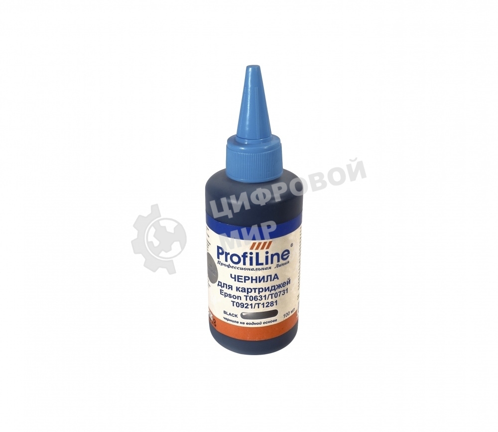 Чернила ProfiLine PL-T0631/T0731/T0921/T1281 для принтеров Epson C67/C79/C87/C91/CX3700/4100/4300/4700/3900/3905/4900/TX106/109/T117/119/T26/T27 S22/SX125/130/420W/425W/Office BX305F/BX305FW черный водн 100 мл