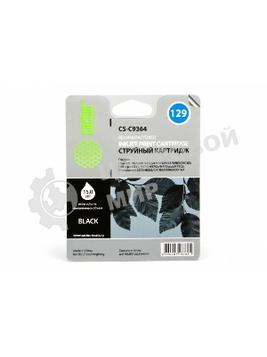 Картридж струйный Cactus CS-C9364 №129 черный (15 мл.) для HP PS 8053/8753/5943/2573/DJ 5900series
