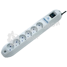 Сетевой фильтр Pilot GL 6 розеток (5 евро + 1 без заземления) 10 м Surge protector Pilot GL 6 outlets (5 euro + 1 without ground) 10A/2.2kVt, 10m