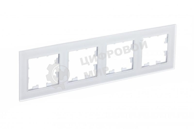 Рамка 4-м AtlasDesign Nature мат. стекло бел. SchE ATN330104