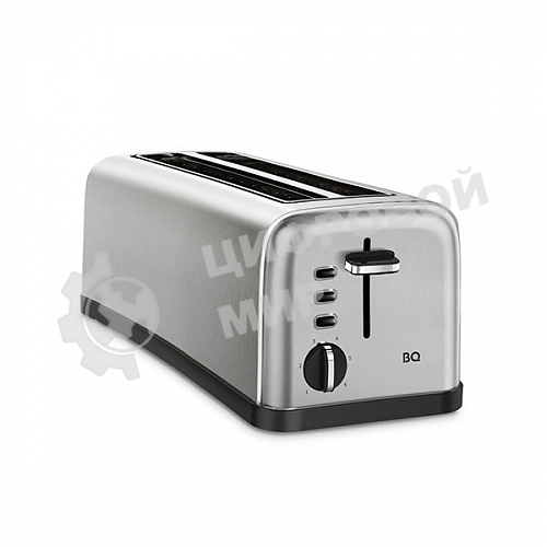 Тостер BQ T2003 Steel-Black, Мощность 1500 Вт, 6 степеней поджаривания