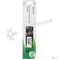 Накопитель SSD Apacer AS2280P4, 512Gb, M.2 2280, PCIe 3.0 x4, NVMe, R/W 2100/1500