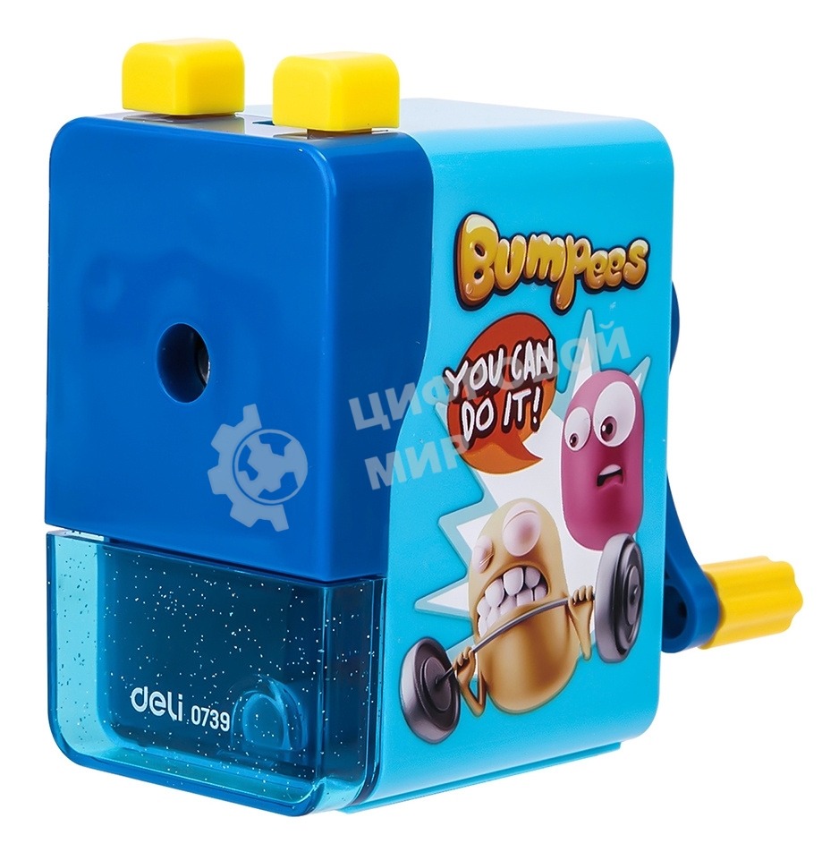 Точилка для карандашей механическая Deli E0739, 1 отверстие, пластик, ассорти