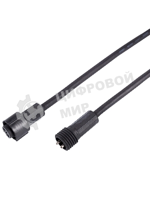 Удлинитель (шнур) Neon-night для подключения уличных гирлянд 1м черный ПВХ