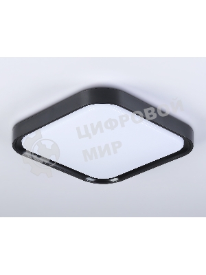 Потолочный светодиодный светильник Ambrella light FZ1268 BK черный 27W 5000K 350*350*60 (Без ПДУ)