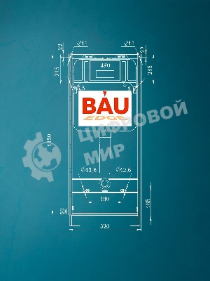Инсталляция BAU PRO для подвесного унитаза, клавиша смыва BAU Hotel для инсталляции, белый глянец