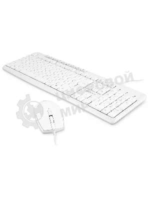 Комплект клавиатура+мышь Oklick S650 проводной, USB, 2000 DPI, белый