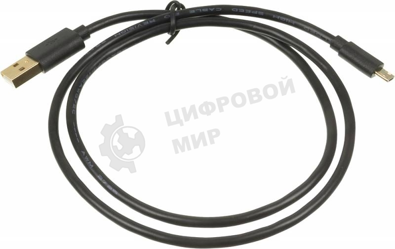 Кабель USB2.0 2A Square Connector USB A (m)/micro USB B (m) 0.75м позолоченные контакты