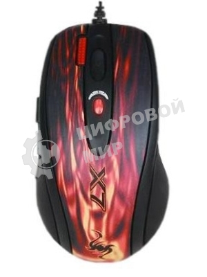 Мышь проводная A4Tech XL-750BK черный/красный, 3600 dpi, USB, кнопки - 7