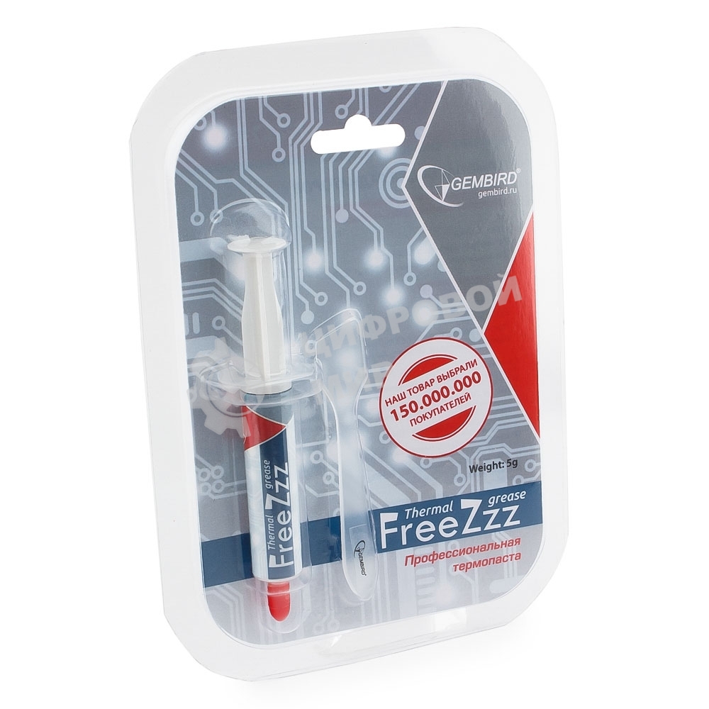Термопаста Gembird FreeZzz GF-01-5 для радиаторов, 5гр, шприц