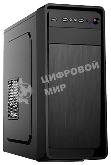 Компьютерный корпус Miditower ExeGate XP-332 Black, ATX, (XP600, Black,120мм), 2*USB, Audio