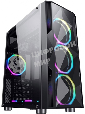 Компьютерный корпус Aerocool/Formula F-3401 (V1) черный без БП ATX 3x120мм 2xUSB 2.0 1xUSB 3.0 audio bott PSU