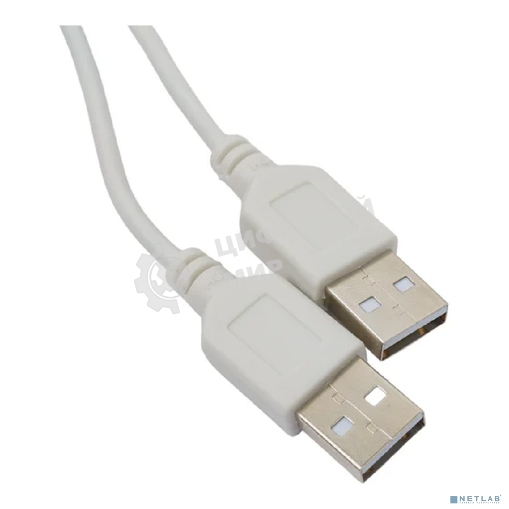 Кабель Rexant USB-A - USB-A, 2,4А, 3м, ПВХ, серый