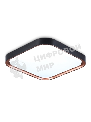 Потолочный светодиодный светильник Ambrella light FZ1271 BK/PGD черный/розовое золото 27W 5000K 350*350*60 (Без ПДУ)