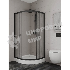 Душевой уголок BAU Dream Hit Black с поддоном 80x80х195, рифленое закаленное стекло, черный профиль