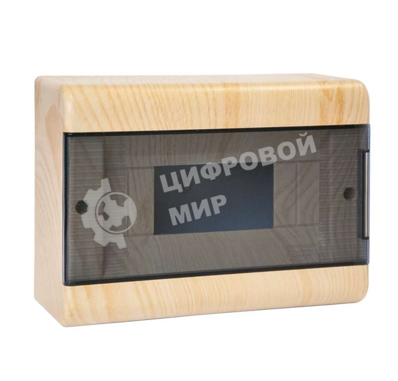 Щиток ОП Тусо 12мод. с прозрачной двер. 280х190х93мм IP40 сосна на светл. основе Рувинил 68012-27М