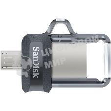 Флешка USB SanDisk Ultra Dual OTG (SDDD3-128G-G46), 128Gb, m3.0/USB 3.0, R/W 100/40, черный