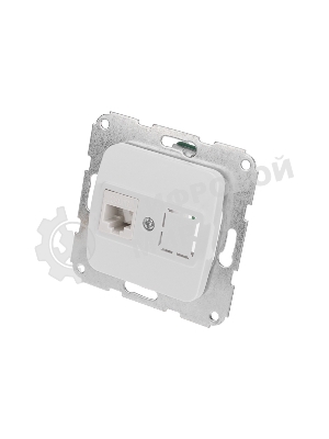 Розетка компьютерная Kranz RJ45 DEA с/у мех. белый