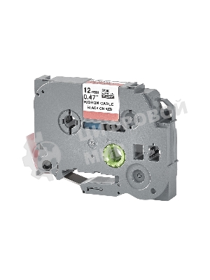 Кассета с лентой S'OK by Sakura Printing TZEFX431 для Brother, черный на красном, 12мм/8м, наклейка