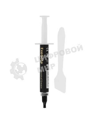Термопаста ExeGate EX296086RUS ETG-10WMK Gold PLUS (10,4 Вт/(м•К), 4г, шприц с лопаткой)