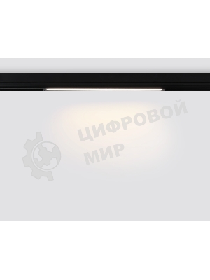 Управляемый светодиодный светильник для шинопровода Magnetic Ambrella light GL1282 BK черный IP20 18W 3000K-6400K 220V 120° 452*25*42 (Без ПДУ)