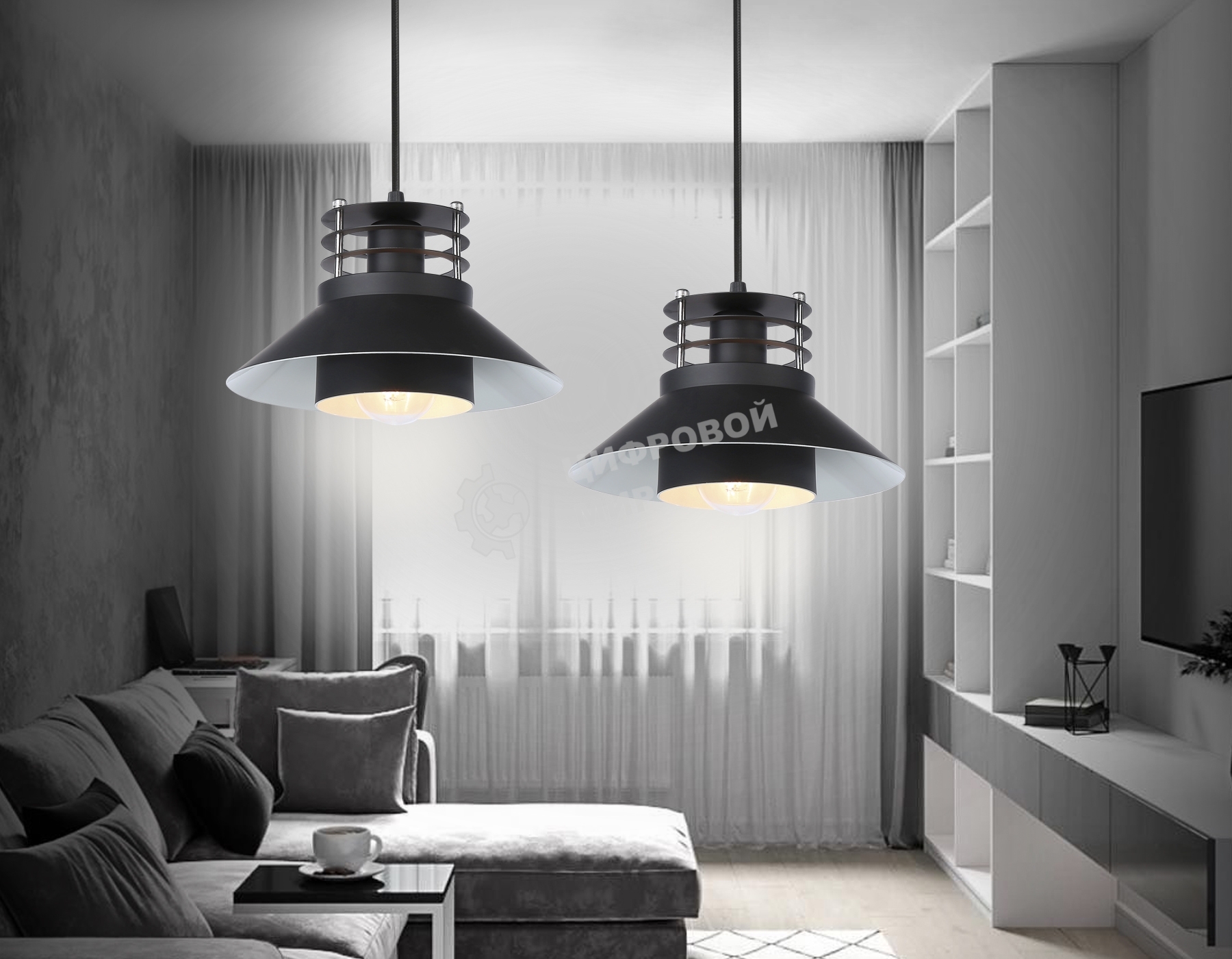 Светильник Ambrella light TR8172 BK черный E27 max 40W D203*940